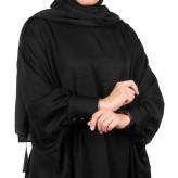 محصول نمونه تستی مانتو زنانه مدل عبایی مرواریدی